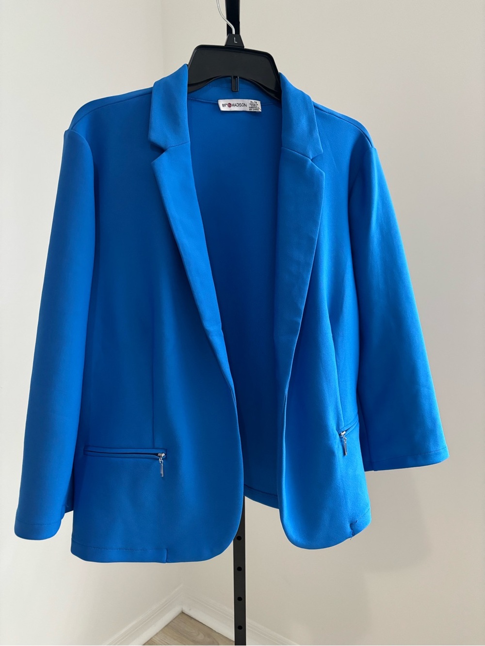 89th & Madison Bright Blue Open-Front Blazer Jacket